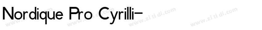 Nordique Pro Cyrilli字体转换